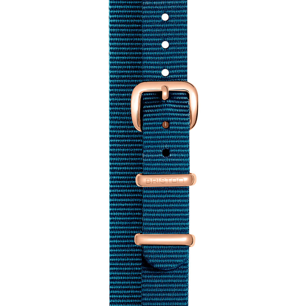 BRACELET TYPE NATO - 12 MM - BLEU CANARD