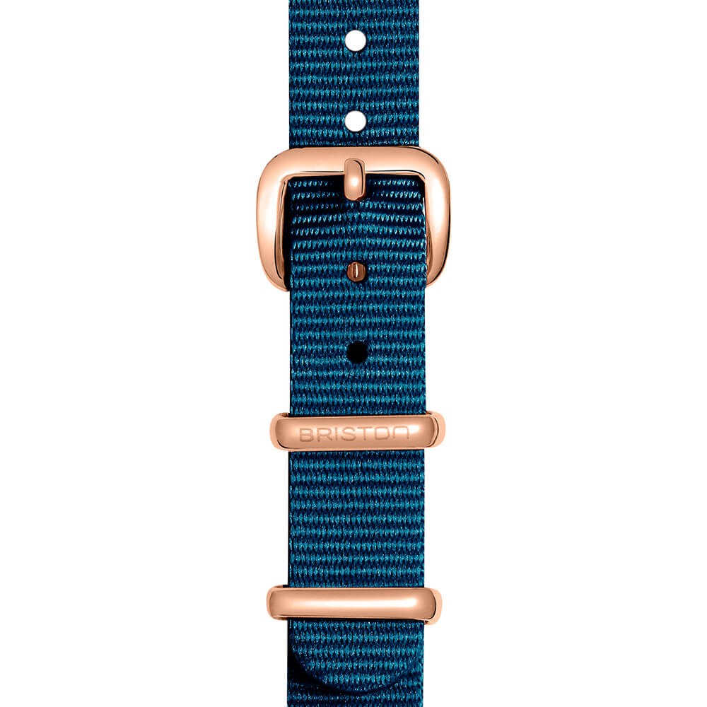 BRACELET TYPE NATO - 12 MM - BLEU CANARD