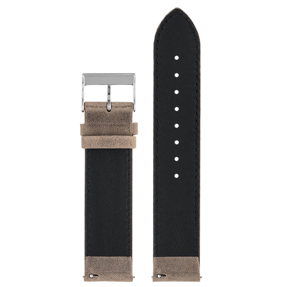 VINTAGE LEATHER STRAP - GREY TAUPE